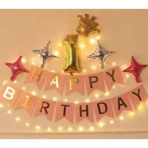 DIY Birthday Decoration - Diamond Pink